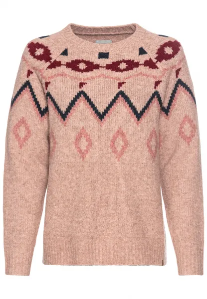Sveter Camel Active Knitwear Sepia Rose Check
