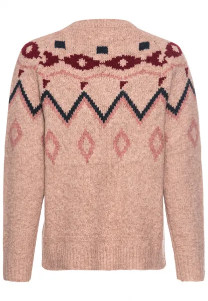 Sveter Camel Active Knitwear Sepia Rose Check