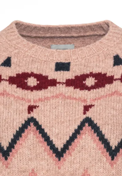 Sveter Camel Active Knitwear Sepia Rose Check