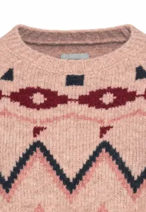 Sveter Camel Active Knitwear Sepia Rose Check