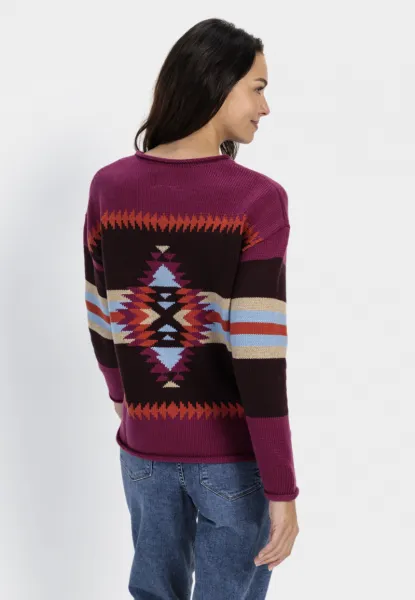 Sveter Camel Active Knitwear Plum Fantasy
