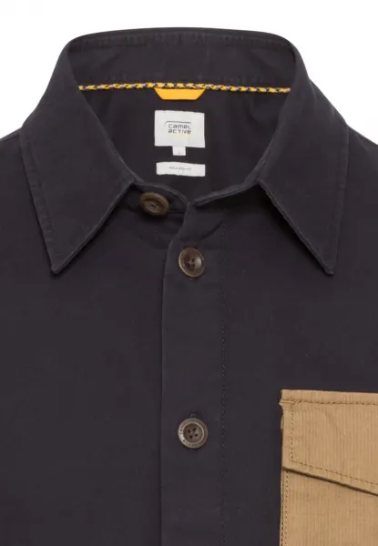 Košeľa Camel Active Overshirt Night Blue Check