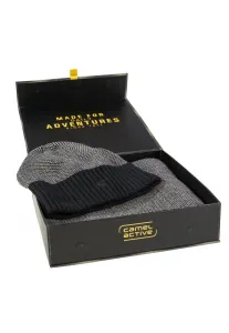 Set Čapica A Šál Camel Active Gift Box Scarf/Hat Graphite Gray