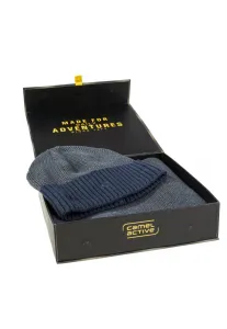 Set Čapica A Šál Camel Active Gift Box Scarf/Hat Night Blue Check