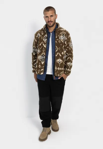 Mikina Camel Active Sweatjacket Sepia Brown