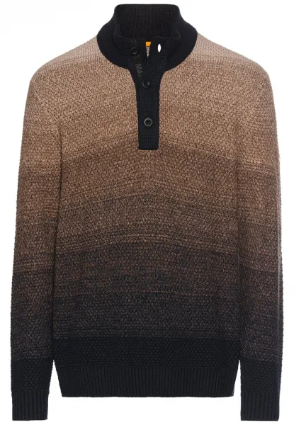 Sveter Camel Active Pullover Troyer Sepia Brown