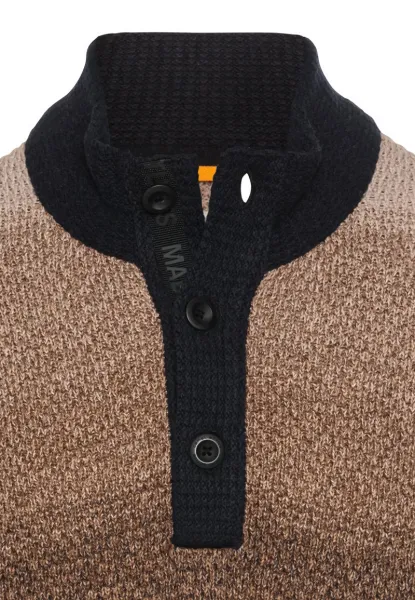 Sveter Camel Active Pullover Troyer Sepia Brown
