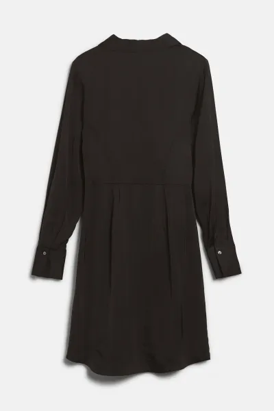 Šaty Karl Lagerfeld Satin Dress W/ Karl Chain Black