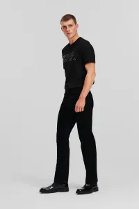 Džínsy Karl Lagerfeld Flock Straight Denim Pants Black Denim