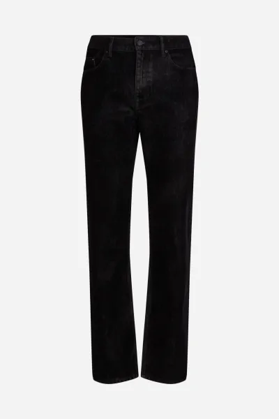 Džínsy Karl Lagerfeld Flock Straight Denim Pants Black Denim