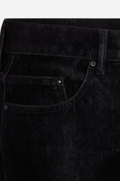 Džínsy Karl Lagerfeld Flock Straight Denim Pants Black Denim
