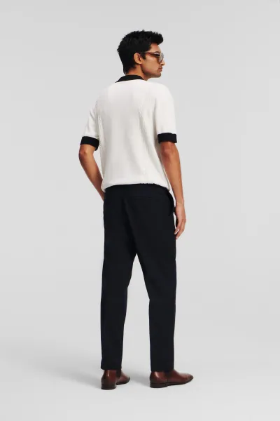 Nohavice Karl Lagerfeld Tailored Relaxed Pants Black Iris