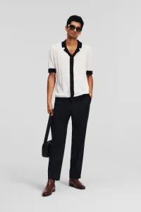Nohavice Karl Lagerfeld Tailored Relaxed Pants Black Iris