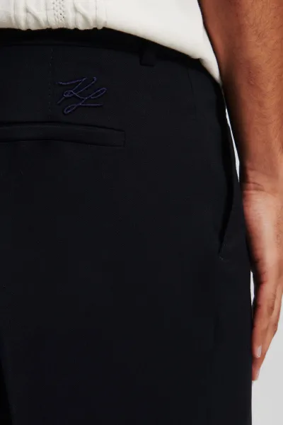 Nohavice Karl Lagerfeld Tailored Relaxed Pants Black Iris