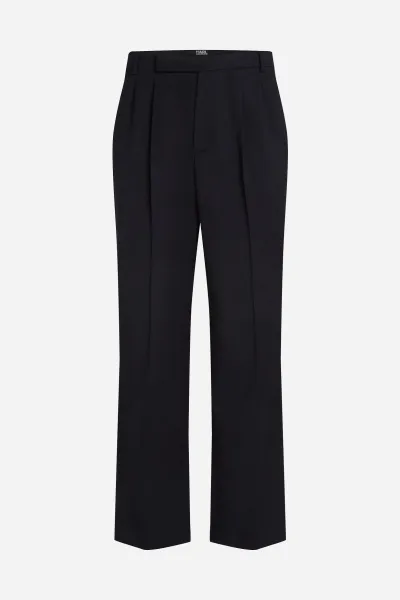 Nohavice Karl Lagerfeld Tailored Relaxed Pants Black Iris