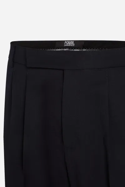Nohavice Karl Lagerfeld Tailored Relaxed Pants Black Iris