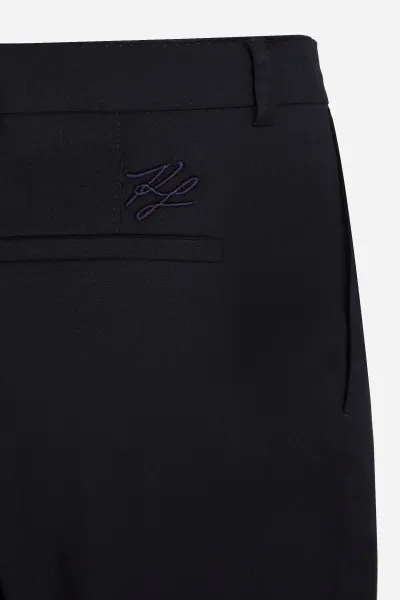 Nohavice Karl Lagerfeld Tailored Relaxed Pants Black Iris