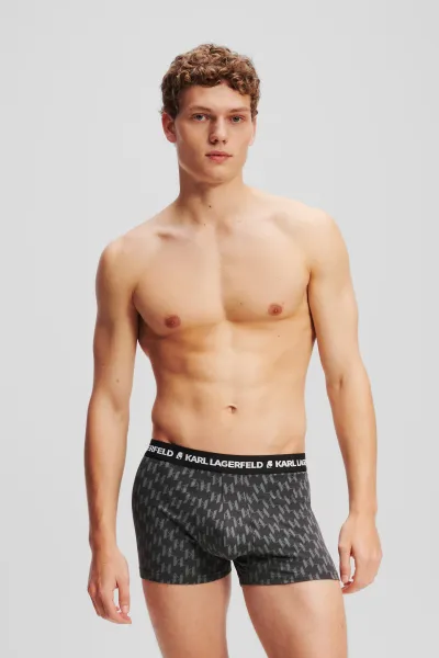Spodná Bielizeň Karl Lagerfeld Monogram Aop Trunk Kl Monog Aop Blue-Asphalt