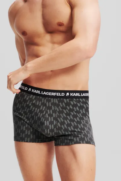 Spodná Bielizeň Karl Lagerfeld Monogram Aop Trunk Kl Monog Aop Blue-Asphalt