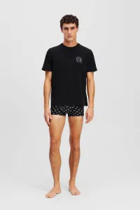 Pyžamo Karl Lagerfeld Ikon Tee + Boxer Gift Set Ikon Mini Aop Black