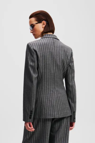 Sako Karl Lagerfeld Pinstripe Blazer Quiet Shade