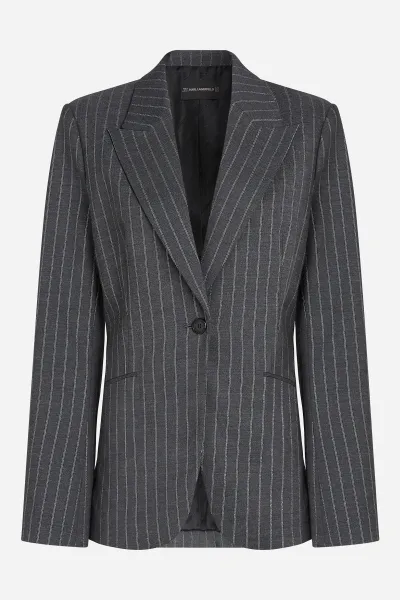 Sako Karl Lagerfeld Pinstripe Blazer Quiet Shade