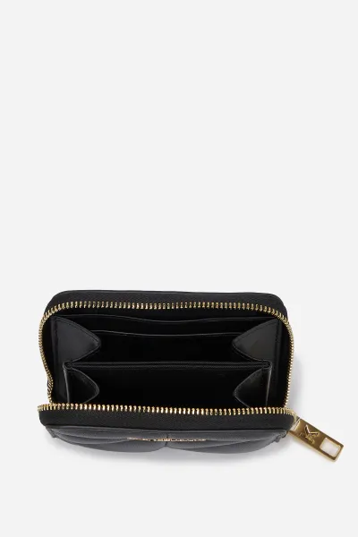 Peňaženka Karl Lagerfeld K/Kuilt Sm Zip Around Wallet Black