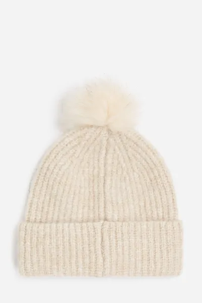 Čapica Karl Lagerfeld K/Autograph Patch Beanie Trench Beige