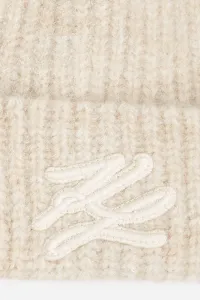 Čapica Karl Lagerfeld K/Autograph Patch Beanie Trench Beige