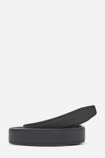 Opasok Karl Lagerfeld Jeans Klj Thin Leather Belt Black