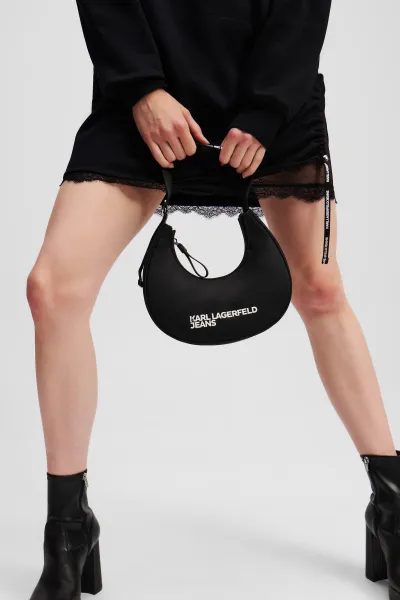 Kabelka Karl Lagerfeld Jeans Klj Essential Nylon Moon Bag Black