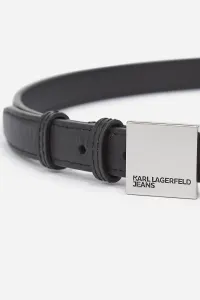 Opasok Karl Lagerfeld Jeans Klj Thin Leather Belt Black