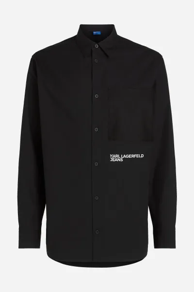 Košeľa Karl Lagerfeld Jeans Klj Regular Woven Shirt Black