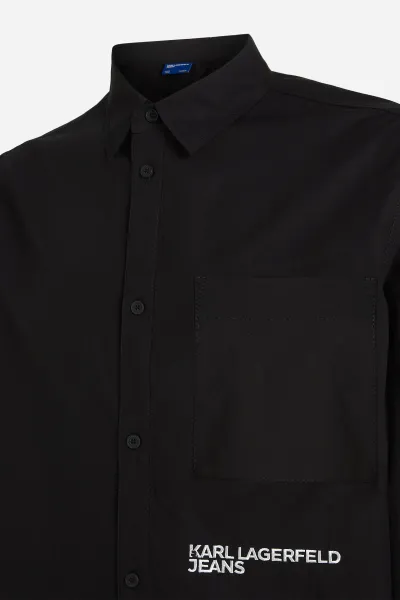 Košeľa Karl Lagerfeld Jeans Klj Regular Woven Shirt Black