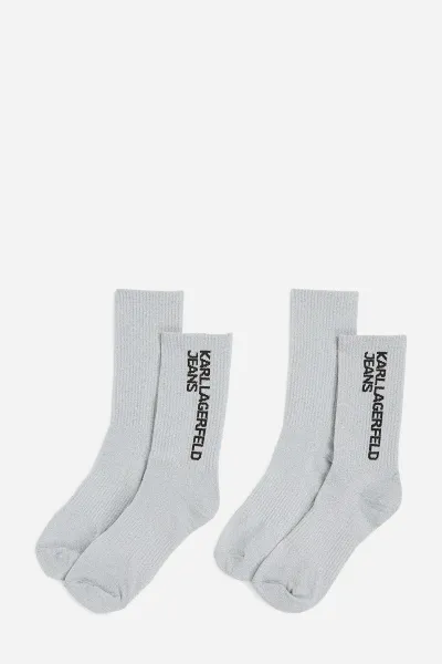 Ponožky Karl Lagerfeld Jeans Klj 2Pk Socks Silver Steel