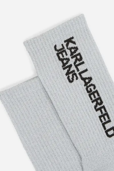 Ponožky Karl Lagerfeld Jeans Klj 2Pk Socks Silver Steel