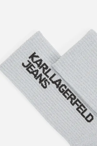 Ponožky Karl Lagerfeld Jeans Klj 2Pk Socks Silver Steel