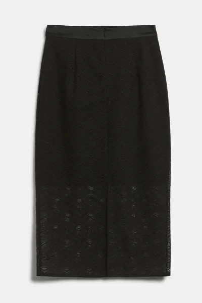 Sukňa Karl Lagerfeld Fan Lace Skirt Black
