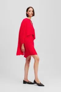Šaty Karl Lagerfeld Short Party Cape Dress Racing Red