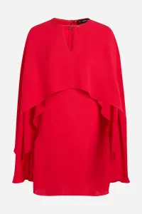Šaty Karl Lagerfeld Short Party Cape Dress Racing Red