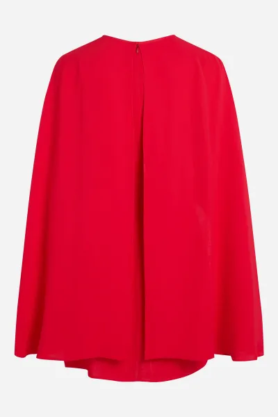Šaty Karl Lagerfeld Short Party Cape Dress Racing Red