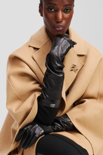 Rukavice Karl Lagerfeld K/Autograph Long Eve Gloves Black
