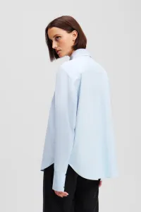 Košeľa Karl Lagerfeld Karl Snap Poplin Shirt Kentucky Blue