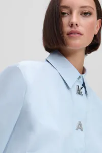 Košeľa Karl Lagerfeld Karl Snap Poplin Shirt Kentucky Blue
