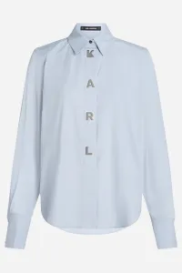 Košeľa Karl Lagerfeld Karl Snap Poplin Shirt Kentucky Blue