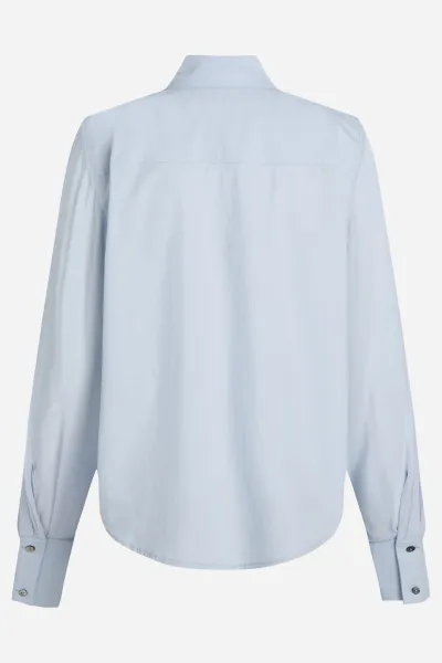 Košeľa Karl Lagerfeld Karl Snap Poplin Shirt Kentucky Blue