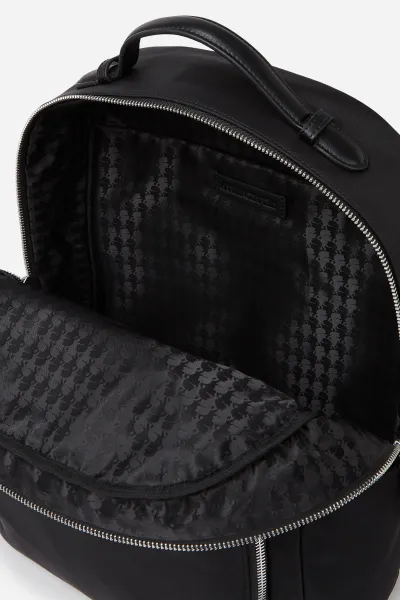 Batoh Karl Lagerfeld Ikon Nylon Backpack Black