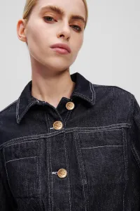 Bunda Karl Lagerfeld Button Denim Jacket Dark Blue Denim