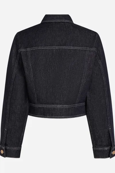 Bunda Karl Lagerfeld Button Denim Jacket Dark Blue Denim