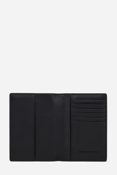 Púzdro Na Pas Karl Lagerfeld Ikon Passport Case Gp Black